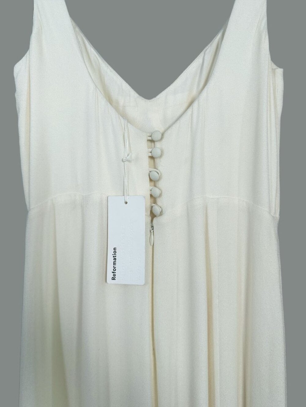 NWT Reformation Lecce Maxi Dress Ivory LWD Bridal Wedding Gown 2 - Picture 5 of 9